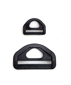 Stabiler hochwertiger D-Ring für Gurtband / Kordel. Es ist das Innenmaß angegeben.
