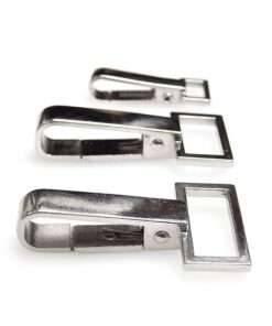 Schicker Metall-Karabiner zum Beispiel für die Henkel bei der Taschenherstellung.