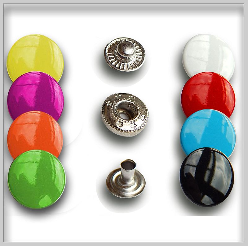 Druckknopf mit Ringfeder - 12,5 mm - Edelstahl, Druckknöpfe, Metallteile